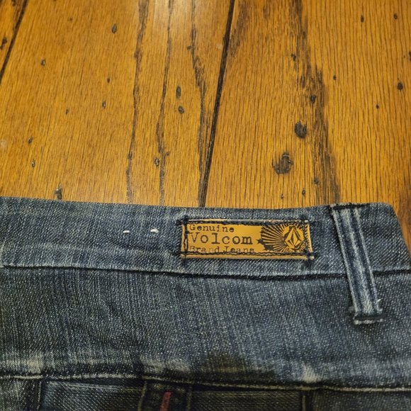 VOLCOM Junior's Jeans Dark Wash Denim Flare (Size 13) - Picture 11 of 11